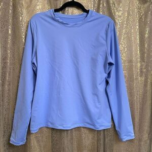 SKIMS Periwinkle Pastel Purple Long Sleeve Swim Rash Guard Top 2X